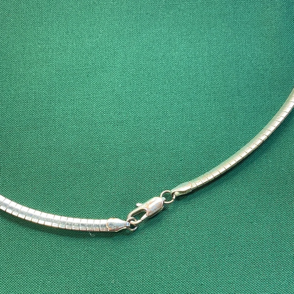 Vintage Dragonfly with Abalone Inlaid Shell Wings Pendant Silver Omega Necklace - Picture 12 of 13